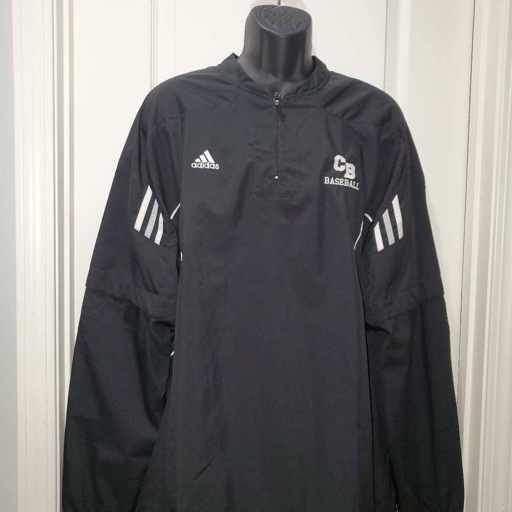 Adidas windbreaker mens L  1/4 zip